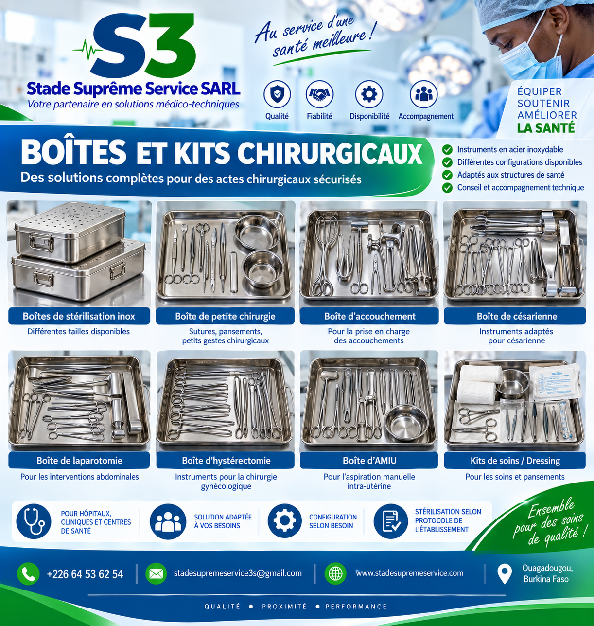 Boîtes & Kits chirurgicaux